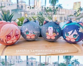 ON SALE! INDIVIDUAL Genshin Impact Kemonomimi Manjuu / Omanjuu