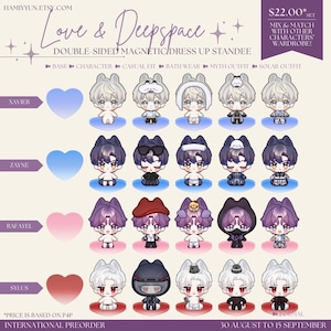 REDUZIERT! Love & Deepspace 7 cm Doppelseitiger Anzieh Acryl Aufsteller