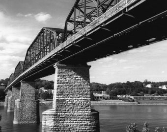 Walnut Street Bridge, Chattanooga, Tennessee - Silver Gelatin Print