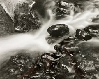 Floating Rock, Laurel Snow - 11x14" Silver Gelatin Photograph