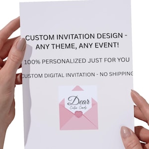 Faire-part personnalisé conçu à partir de zéro - invitation numérique personnalisée - n'importe quel thème, n'importe quelle occasion - réalisé sur commande