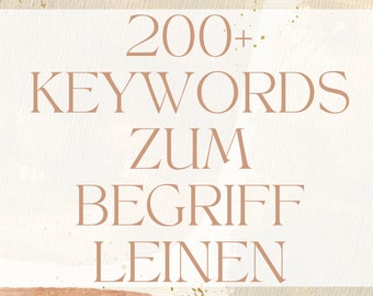Keyword list for the term "linen" for Etsy / Google Research SEO Tool Terms for Etsy titles & tags Over 200 words in German