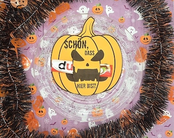 Print template Halloween pumpkin print file table decoration Spooky Last Minute Digital file plotter scary pumpkin souvenir table decoration