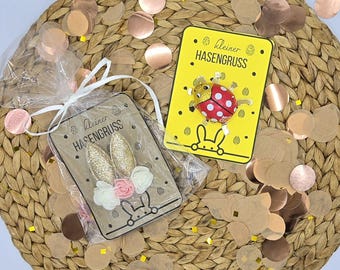 Print template Easter bunny rabbit greeting last minute gift idea Easter print file SVG PDF small gift attention souvenir