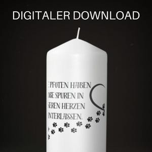 Modelo de impressão de velas, perda de cachorro, gato, animal de estimação, tristeza, arquivo de impressão de última hora, svg, pdf, pequeno presente, lembrança de funeral, serviço funerário