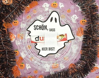 Print template ghosts Halloween print file table decoration ghost last minute digital file plotter spooky souvenir decoration autumn scary