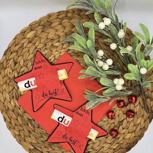 Plantilla de impresión Nochevieja Estrella de Navidad archivo de impresión decoración de mesa estrella último minuto trazador de archivos digital Tarjeta de lugar de Año Nuevo amuleto de la suerte 2025