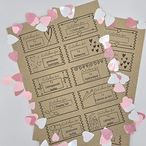 Stampa modello voucher San Valentino Idea regalo last minute regalo di compleanno stampa file SVG PDF voucher da grattare Festa della mamma