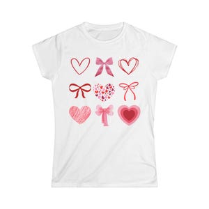Druckvorlage Schleifen Herz Motiv Datei Muttertag Valentinstag Freundin Liebesbeweis Vorlage Shirt Design Coquette XoXo Doodle Geschenk png