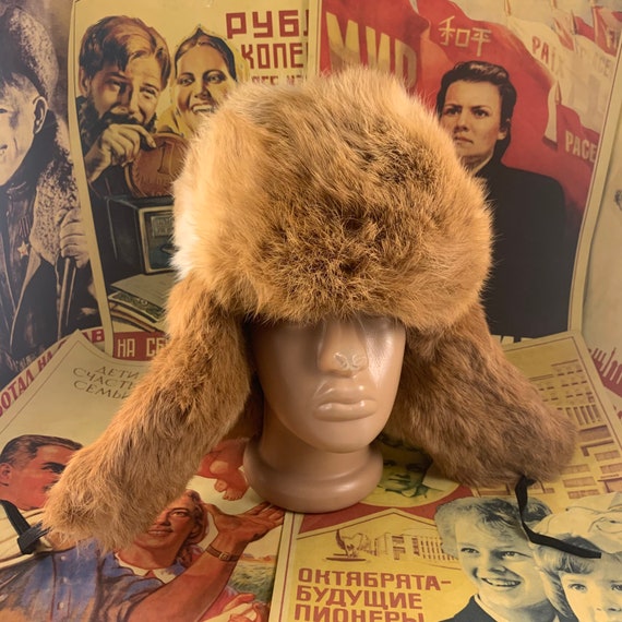 New rabbit hat,Russian hat,ushanka,real fur
