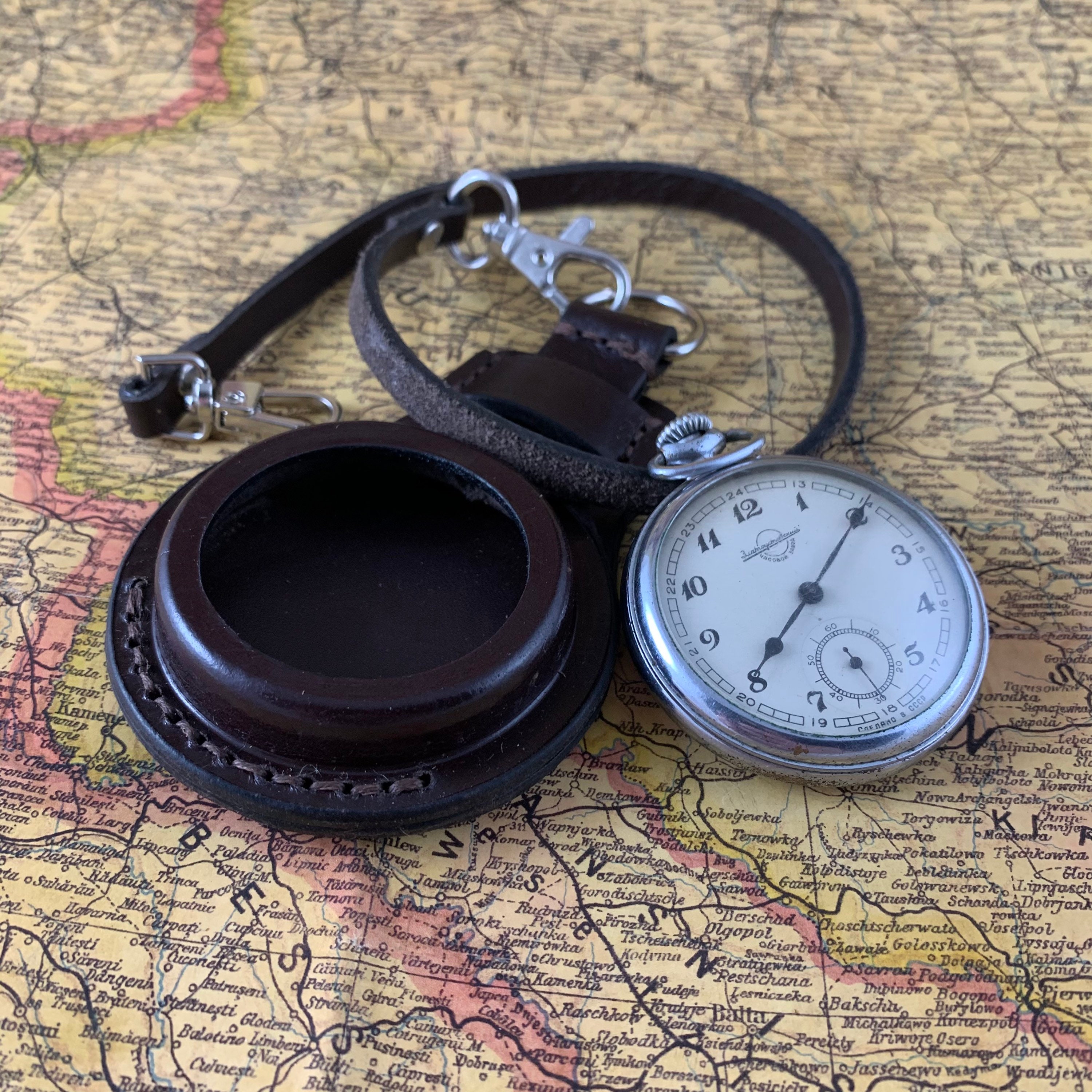 Case for Pocket Watch 50mm Leather Case for Pocket Watch Etsy