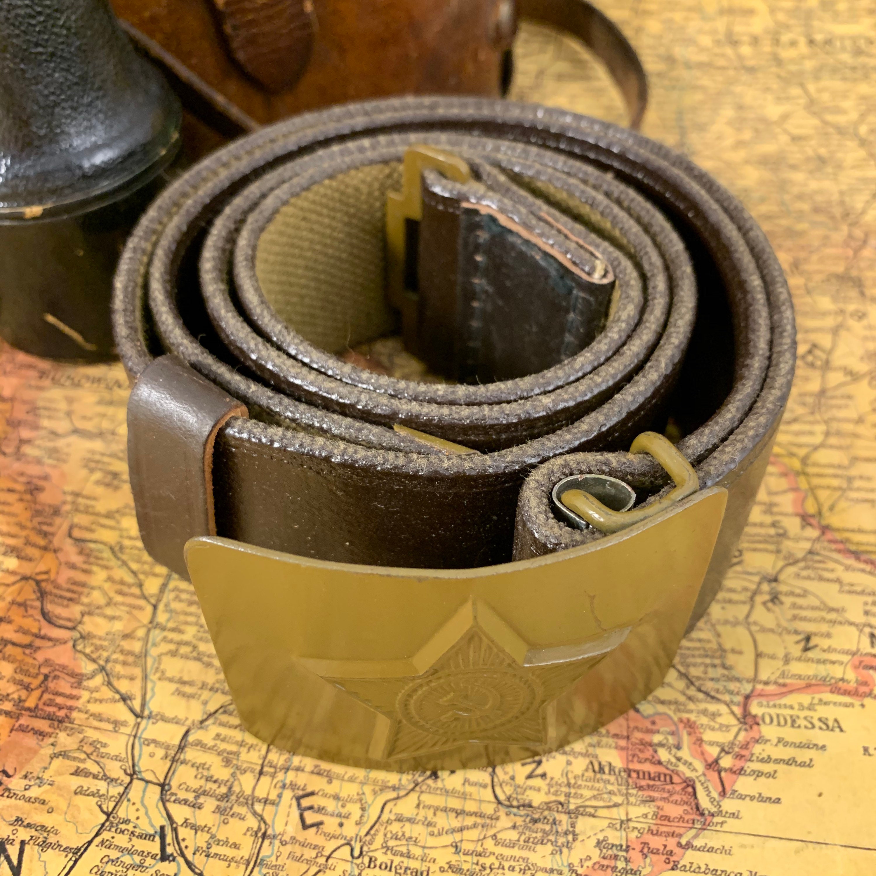 Soviet military belt Russian beltRed Army beltmade in USSR Etsy