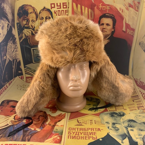 New rabbit hat,Russian hat,ushanka,real fur