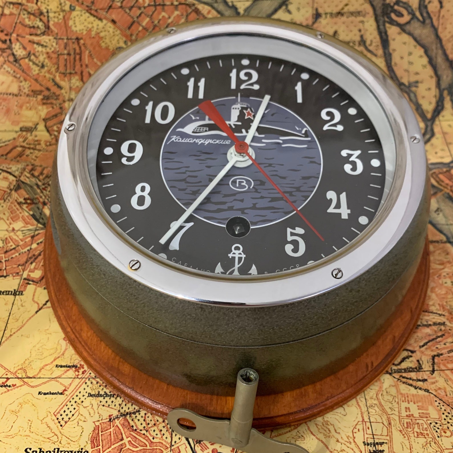Submarine Soviet clock Soviet ships clock 12 hour navy Etsy