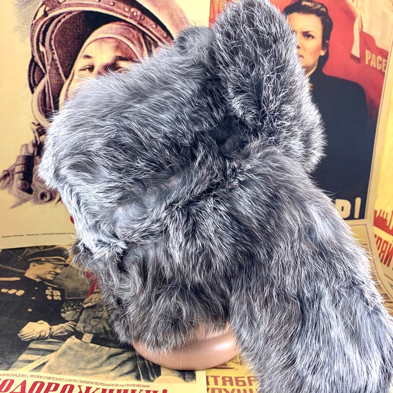 ushanka rabbit hat,real rabbit fur,winter hat size 59-60cm New rabbit hat,Russian rabbit hat