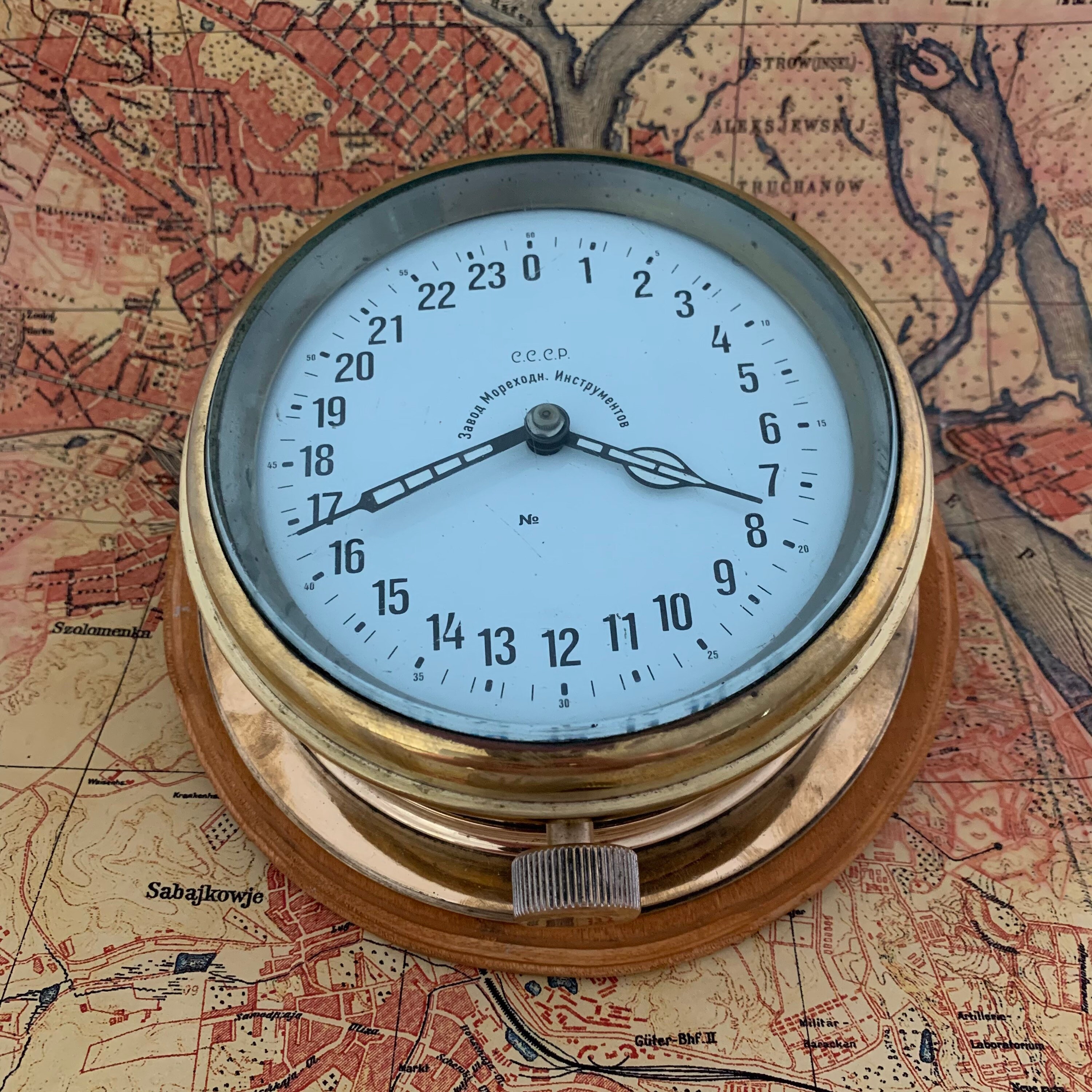 24 hour clock vintage military clock Soviet submarine clock Etsy