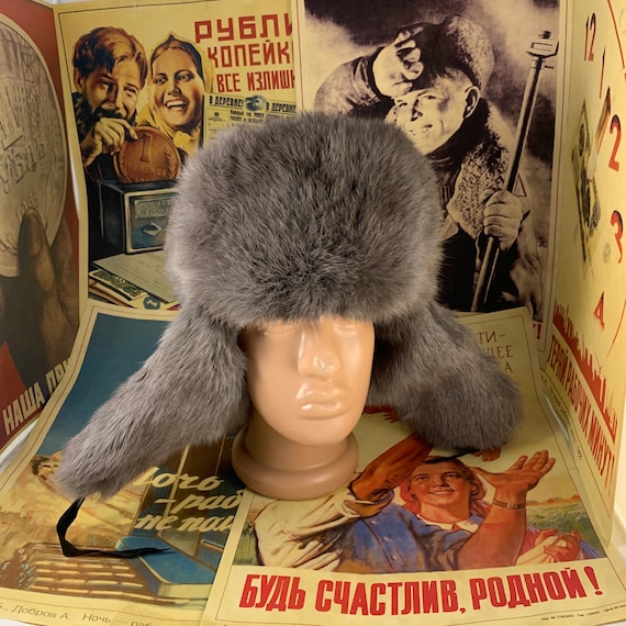 Ushanka,Russian ushanka,rabbit hat ushanka