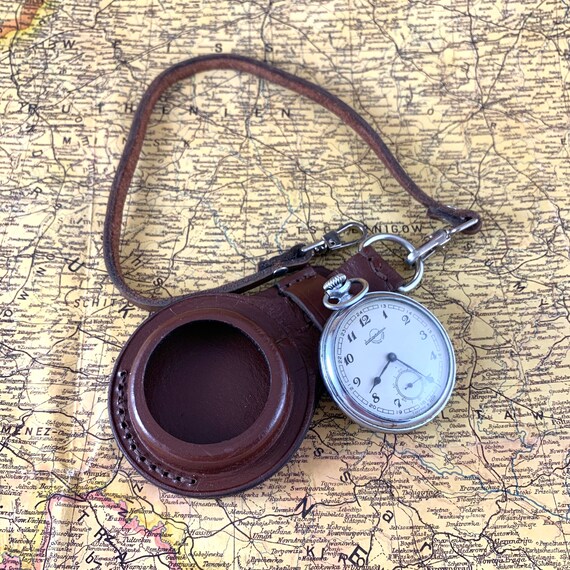Case for pocket watch 50mm leather case for pocket watch Etsy