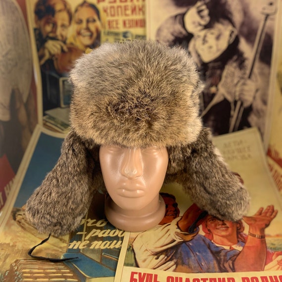New rabbit hat,Russian hat,ushanka,real fur