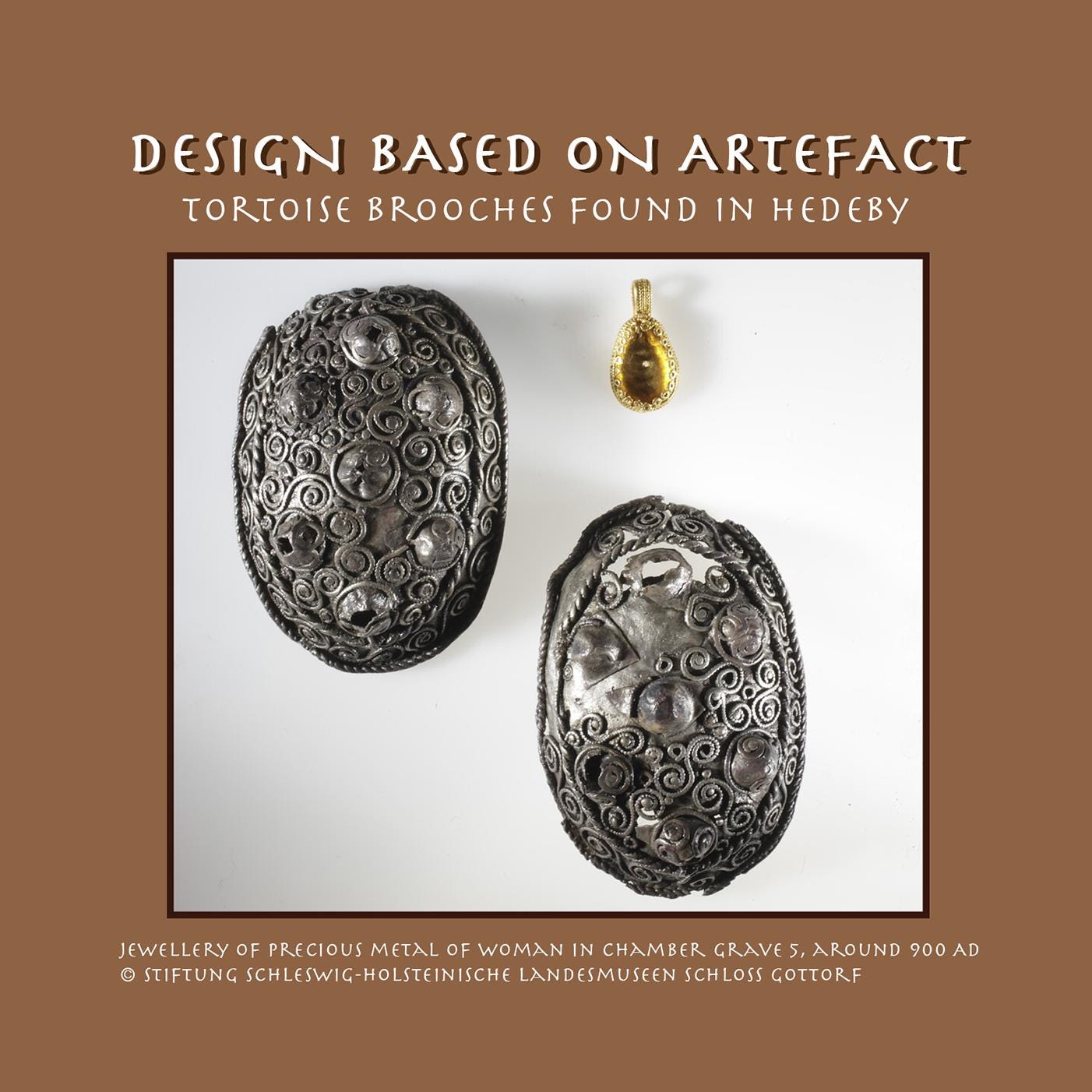 Viking Tortoise Brooch 3D Model (hedeby/haithabu Artefact Replica
