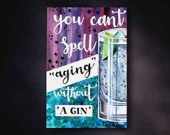 Gin-Liebhaber-Geburtstagskarte