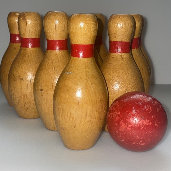 Antique Bowling Pins Etsy