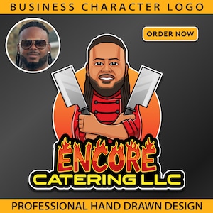 Custom Your Professional Food Truck Logo, Chef Logo, BBQ Logo, Caricature Logo, Portrait Logo, Restaurant Business Logo, Mascot Logo Design