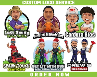 Custom Business Logo Portrait, Cartoon Logo, Mascot Logo, Business Logo Design, Caricature Logo, Boutique Logo, Character Logo, Shop Logo