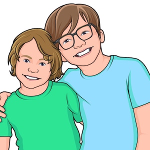 Custom Portrait, Cartoon Portrait, Portrait Illustration, Cartoon Drawing, Vector Art, Personalized Digital Portrait From Photo For Gift