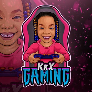 Custom Avatar Gaming Mascot Logo From Photo For Twitch, E-sports, Youtube, Streaming Or Podcast Channel