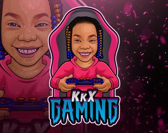 Custom Avatar Gaming Logo From Photo For Twitch/ E-sports/ Youtube/ Discord/ Streaming Or Any Project