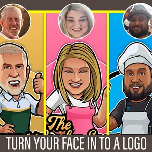 Custom Creative Cartoon Portrait From Photo, Unique Cartoon Caricature Logo, Cute Cartoon Avatar Design For Gift, Cartoon Mascot Logo Design
