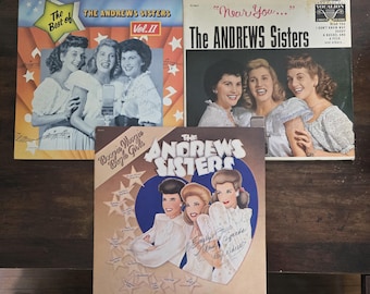AUTOGRAPHED lot of Andrew's Sisters LPs- Patty - Vinyl Record Signed