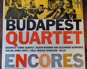 Budapest Quartet "Encores" LP: Columbia Masterpieces Mono Vinyl