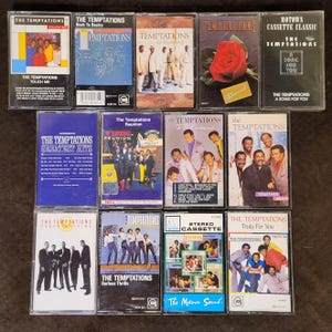 Lot of 13 Temptations Soul R&B cassette tapes Cassettes tape classic male vocals Motown The