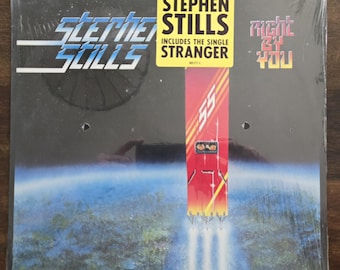 Vinilo LP de folk rock "Right By You" de Stephen Stills, precintado y con pegatina - Atlantic Records