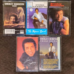 Vintage Smokey Robinson Cassettes: Motown Soul Funk - Lot of 5