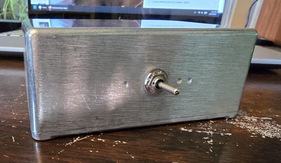 Handmade Mono-Stereo switch channel sum hifi amplifer box silver