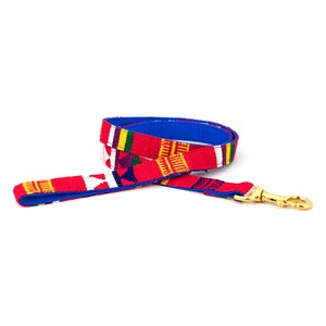 Toto, Traditional Earth, Traditional Multi a tail we could wag Traditional Guatemalan pattern dog leash made in USA with handwoven fabric