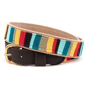 casual striped belt handwoven ribbon from guatemala