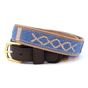 a tail we could wag Belt made in the USA with handwoven fabric from Guatemala