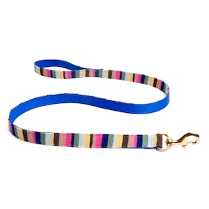 a tail we could wag At the Beach Dog Leash made in the USA with Handwoven Fabric from Guatemala