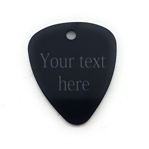 Personalizae Guitar Pick Custom Engraved Message ·Gguitar picks · Draw · Logo · Music gift · Guitar gifts · Custom Guitar Pick Gift Necklace