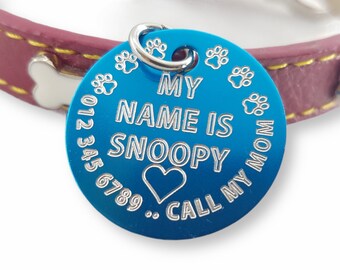 Engraved dog tag Dog Id tag My NAME Is..Call My Mom/Dad Cat name tag Gift for puppy Pet tag Personalized dog name tag · pet ID tag Cat Id