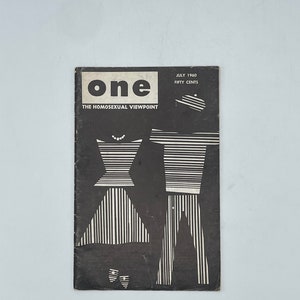 One, Inc. Magazine July 1960 Adult / Gay / Gay Art / Gay Interest / Gay History