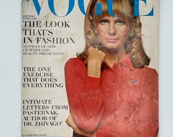 January 1968 Vintage Vogue Fashion Magazine