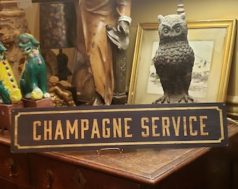 Champagne Service Recycled Street Sign