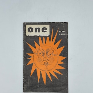 One, Inc. Magazine July 1963 Adult / Gay / Gay Art / Gay Interest / Gay History