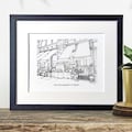 Custom Hand-Drawn Restaurant Sketch Pub Drawing From Photo Personalised Bar Illustration First Date Gifts Restaurant Grand Opening Gift