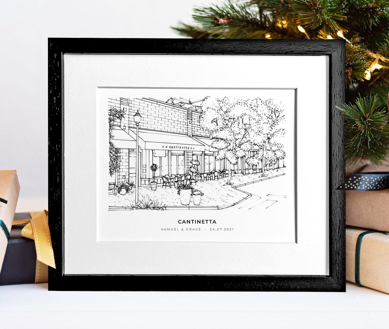 Custom Hand-drawn First Date Drawing From Photo Personalised First Date ...